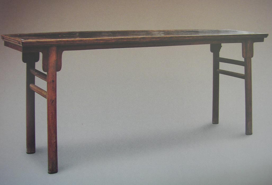OEEA Chinese Rosewood Recessed-Leg Tables With Straight Ends