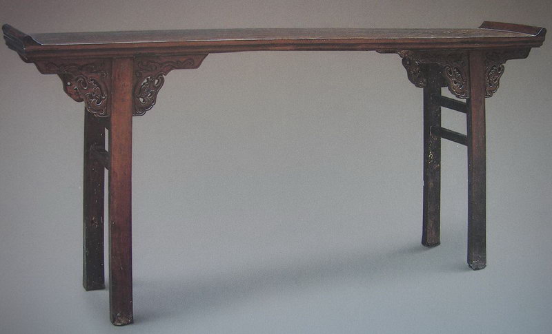 OEEA Chinese Rosewood Recessed-Leg Tables With Everted Flanges on the top