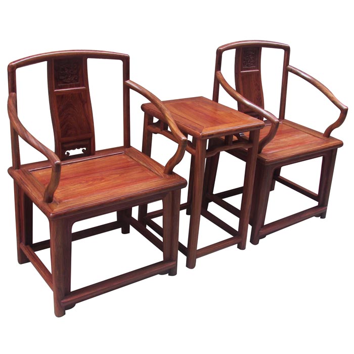 OEEA Rosewood Ming dynasty southern official hat armchair(Three-piece)