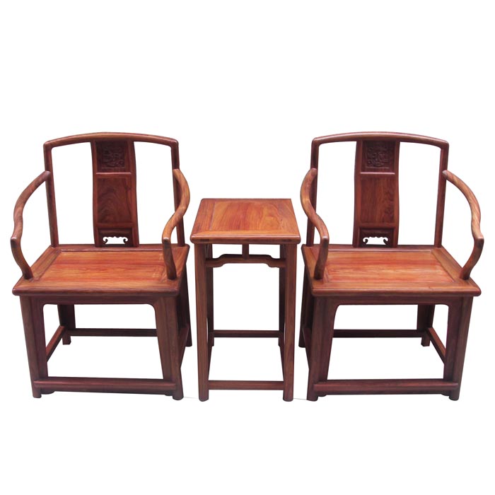 OEEA Rosewood Ming dynasty southern official hat armchair(Three-piece)