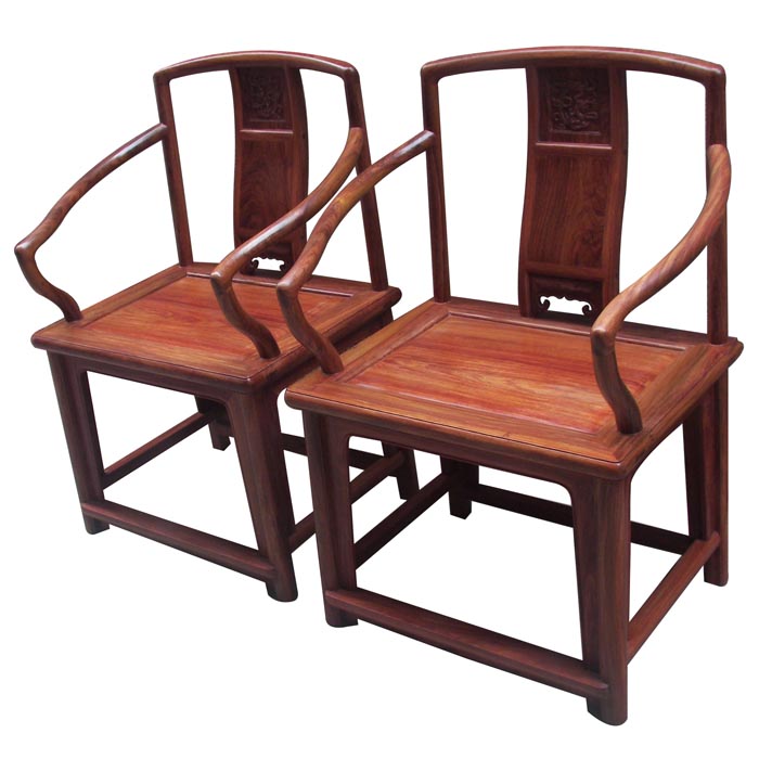 Rosewood Ming dynasty southern official hat armchair(Two-piece)
