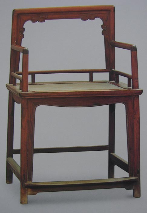 OEEA Chinese Rosewood Rose Chair