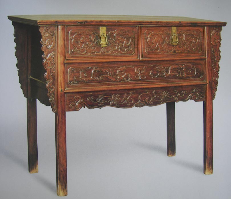OEEA Chinese Rosewood Two-Drawer Coffer