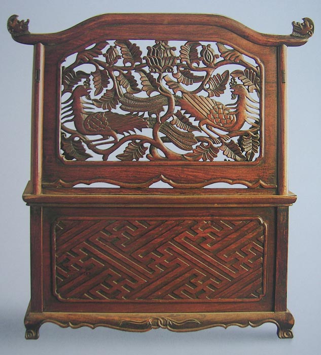 Chinese Rosewood Mirror Stand