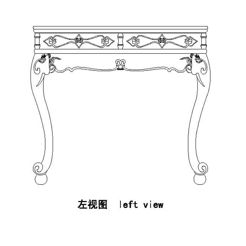 清中期雕花象腿方桌