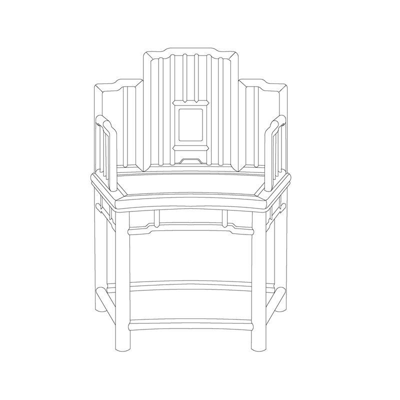 Rosewood Mid Qing armchair