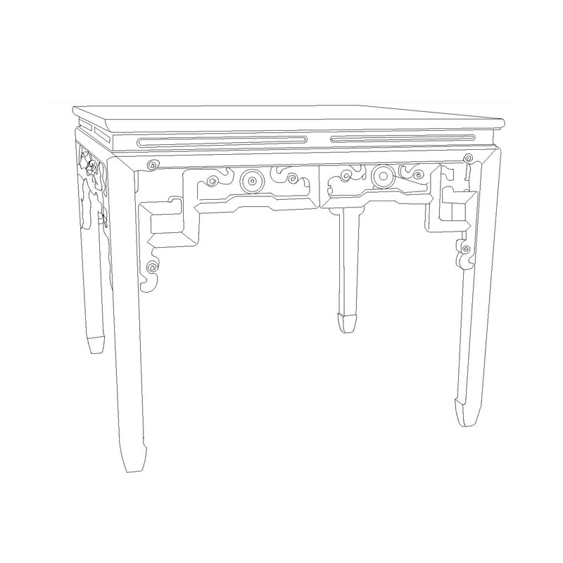 Rosewood Qing Eignt lmmortals table
