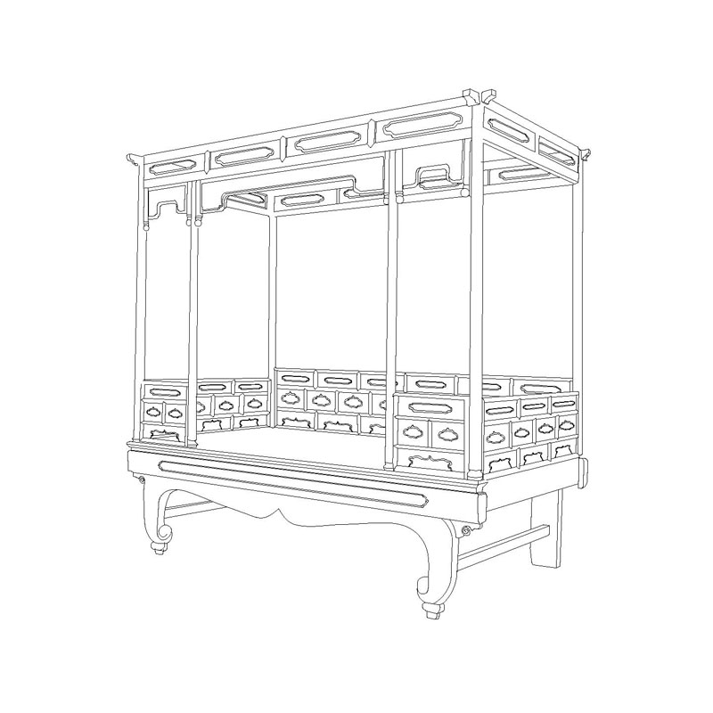 古典家具ベッド