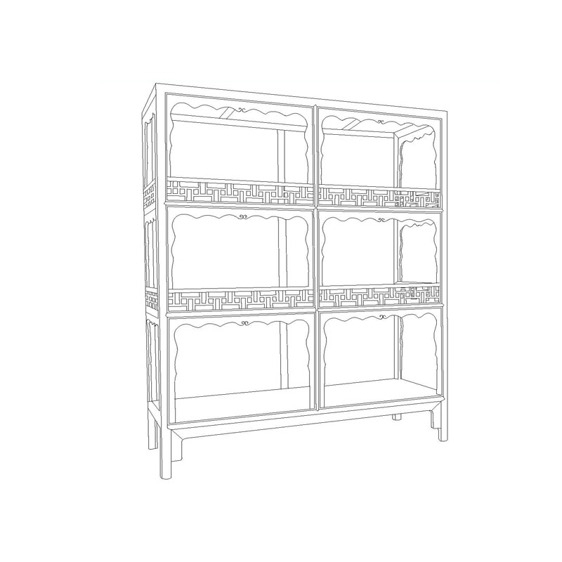 Rosewood Early Qing shelves